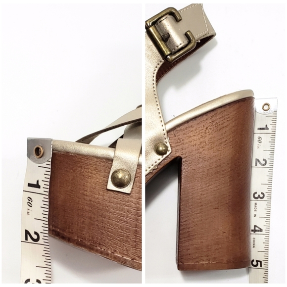 Qupid Basket Weave Platform Heel Sandals - Picture 8 of 8